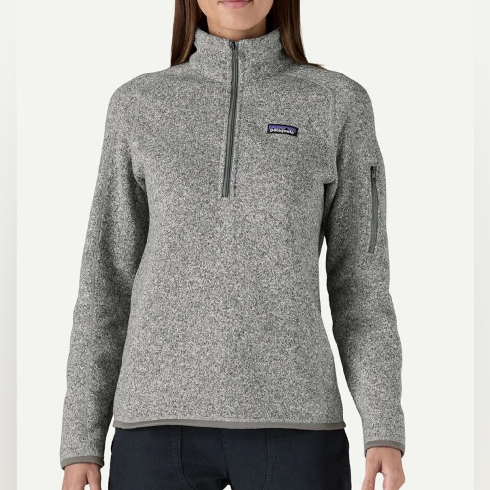 Patagonia Women's Better Sweater 1/4-Zip classic Fleece grey size small